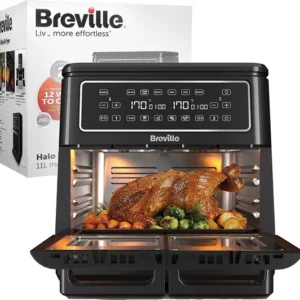 BREVILLE Halo Flexi VDF130 Dual Zone Air Fryer – Black